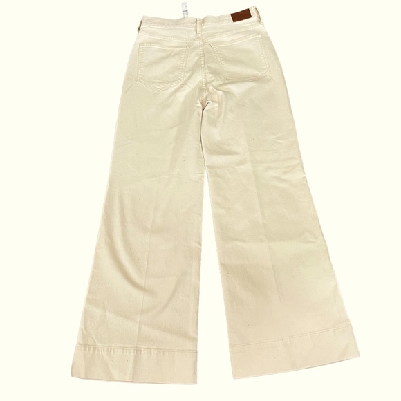 J.CREW Wide Leg Trouser Jean Ivory New Women’s Size 30 Spring 22 Has Stretch - Picture 4 of 9